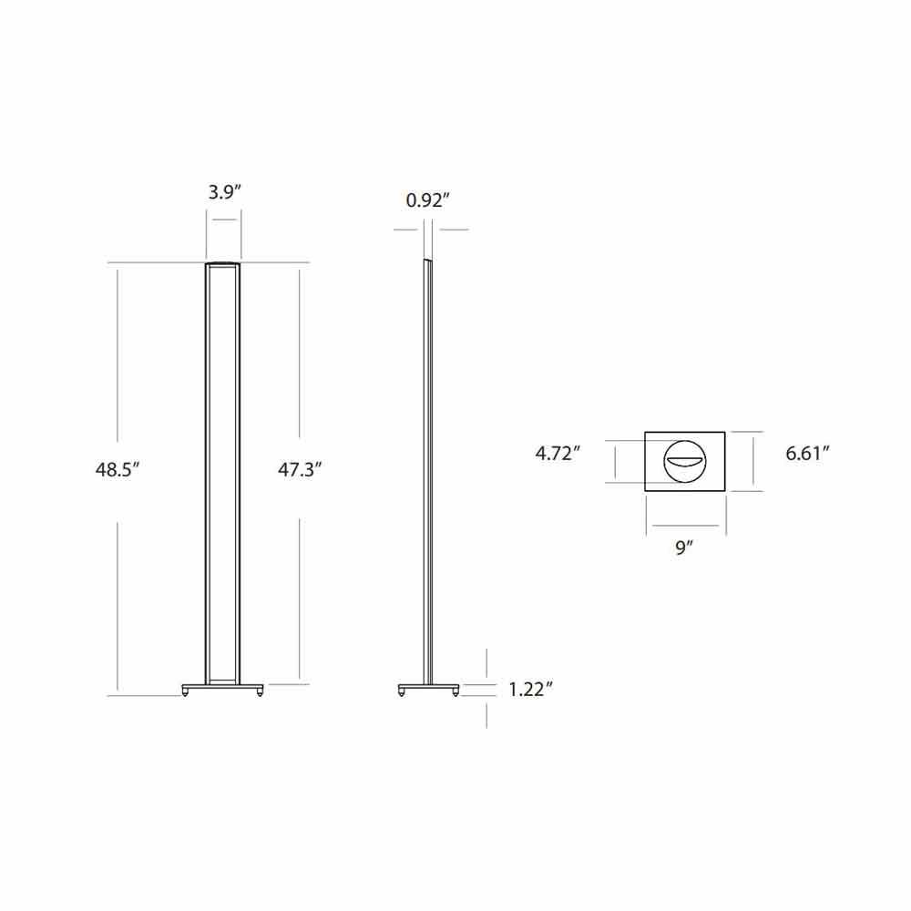 Tono Floor Lamp - line drawing.