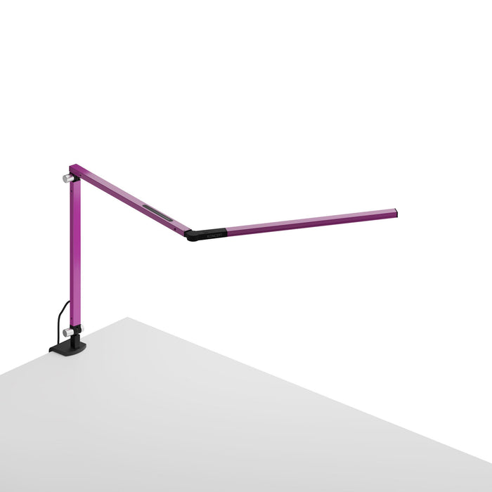 Z-Bar Mini LED Desk Lamp in Warm White Light/Purple.