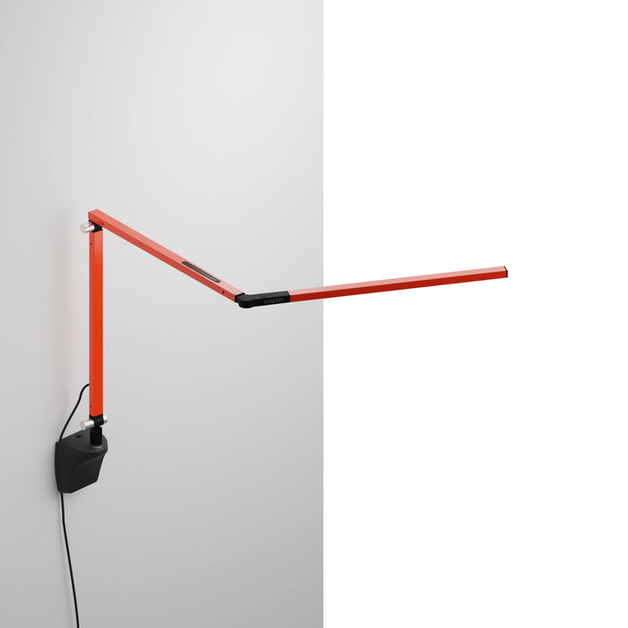 Z-Bar Mini LED Desk Lamp in Orange/Wall Mount.