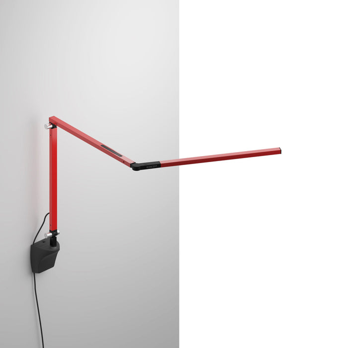 Z-Bar Mini LED Desk Lamp in Red/Wall Mount.