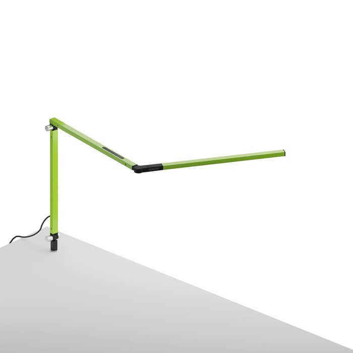 Z-Bar Mini LED Desk Lamp in Green/Through-Table Mount.