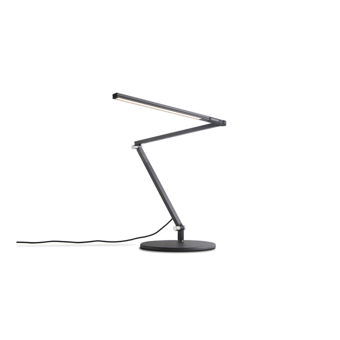 Z-Bar Mini LED Desk Lamp in Metallic Black/Table Base.