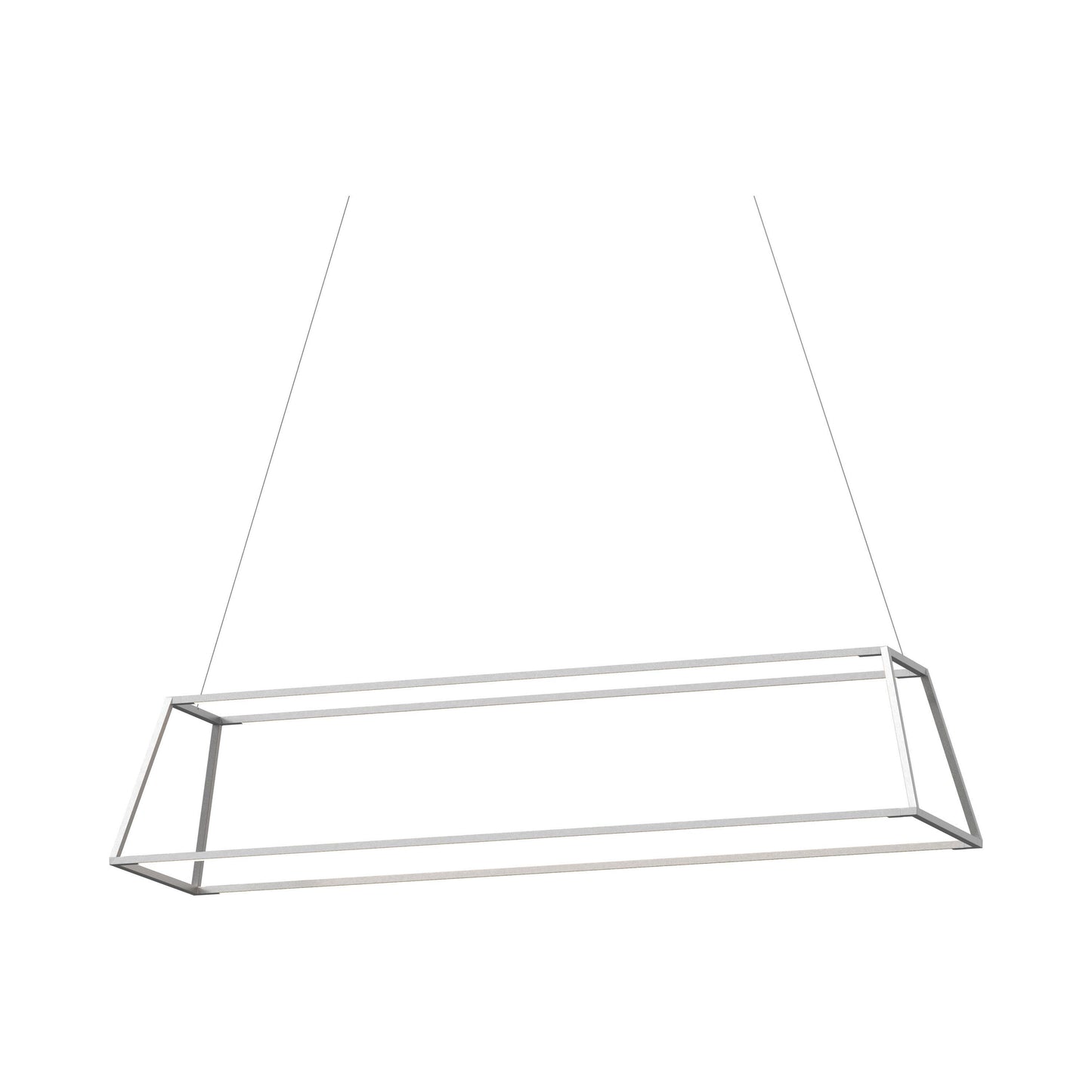 Z-Bar Rise LED Pendant Light in 54-Inch/Silver.