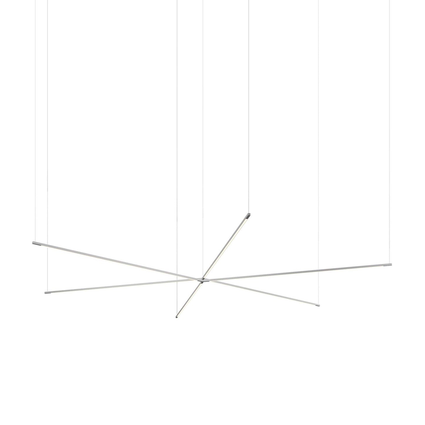 Z-Bar Tri Star LED Pendant Light in Silver (Large).