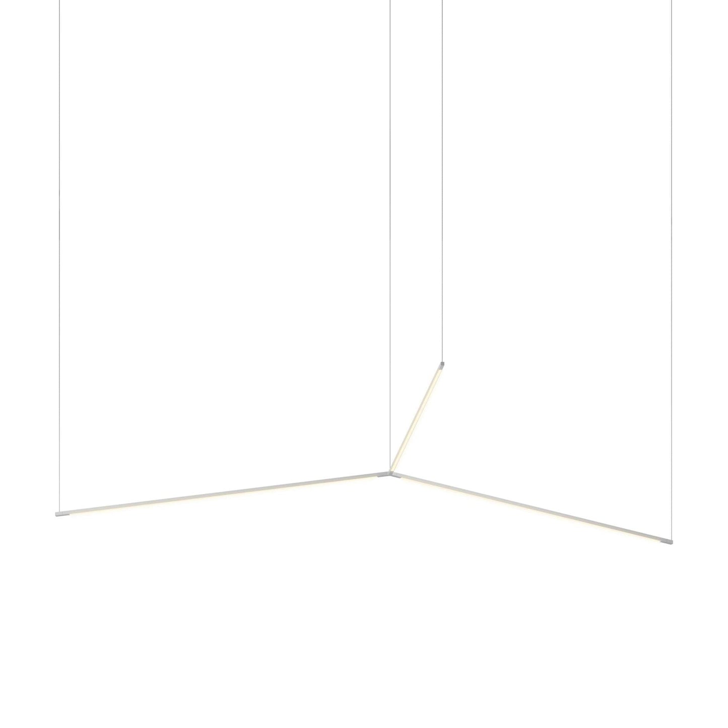 Z-Bar Trio LED Pendant Light in Silver (Large).