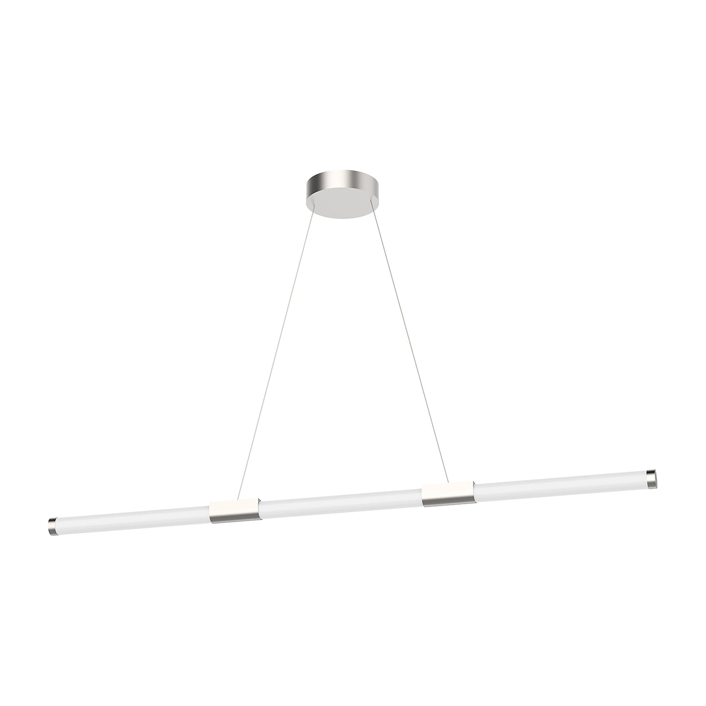 Akari LED Linear Pendant Light in Brushed Nickel (Large).
