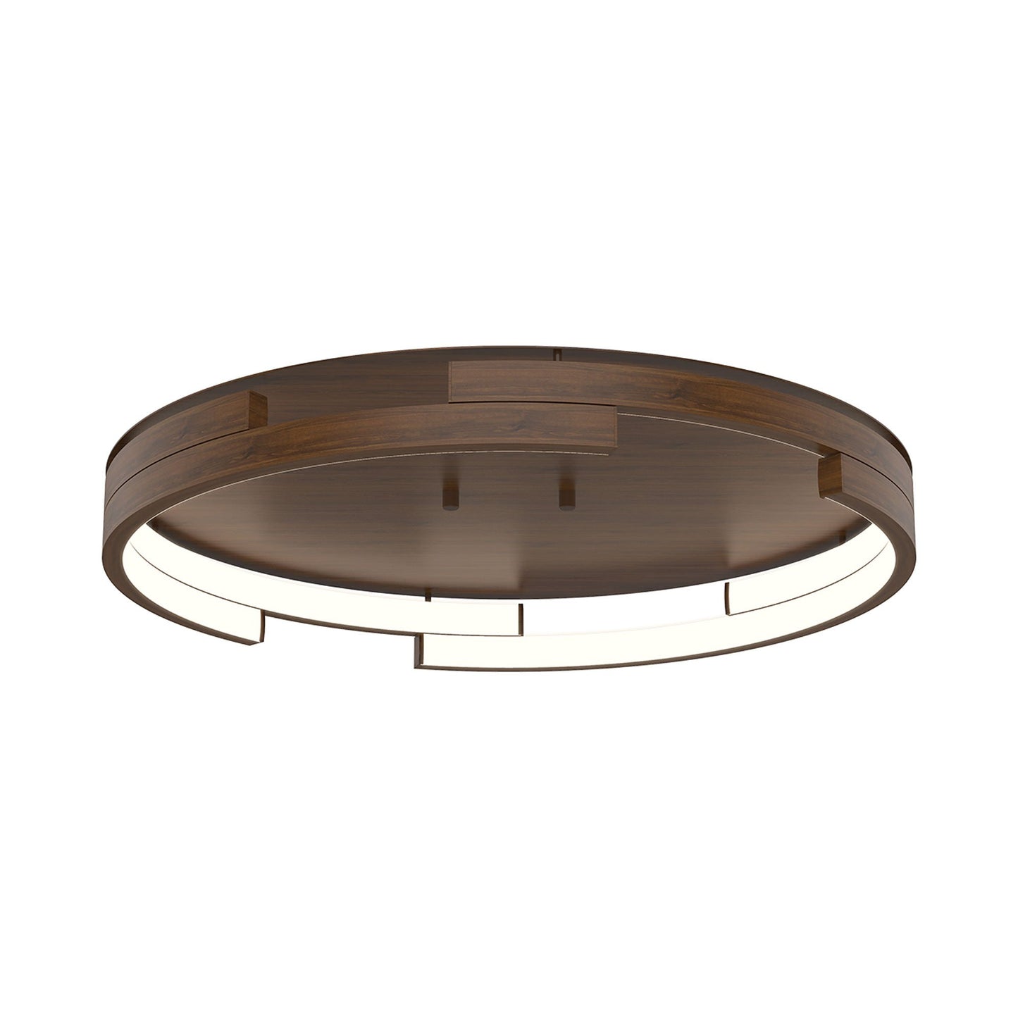Anello Minor LED Flush Mount Ceiling Light in Walnut.