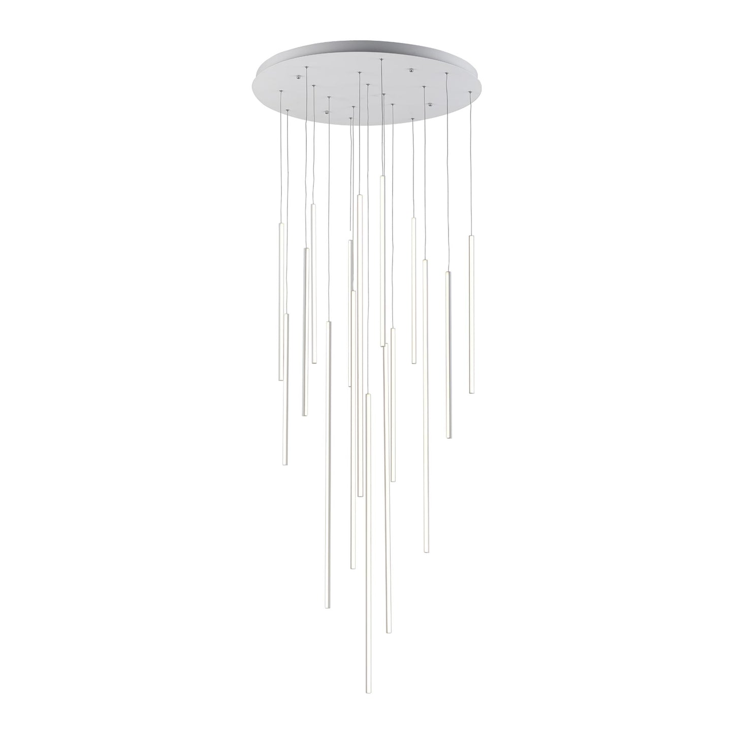 Chute Round LED Pendant Light in White (Large).