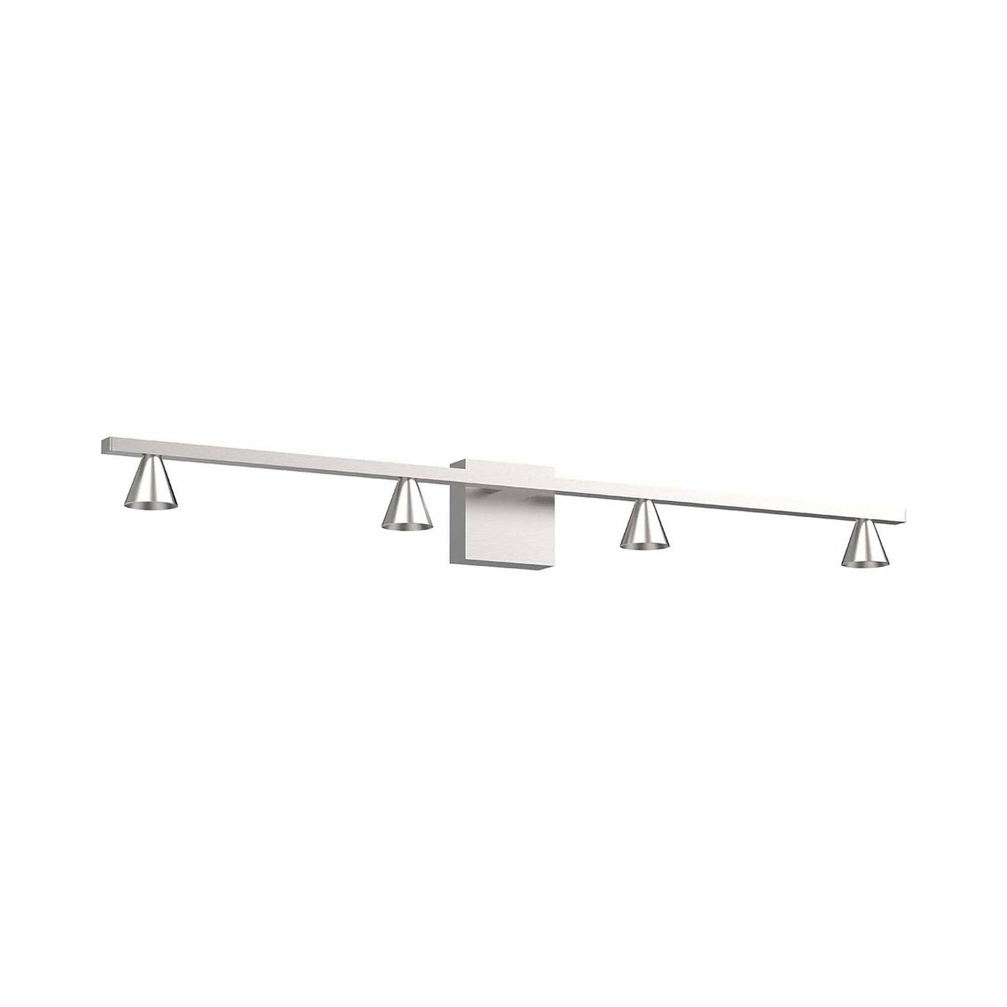 Dune LED Bath Vanity Wall Light in Brushed Nickel (4-Cone).