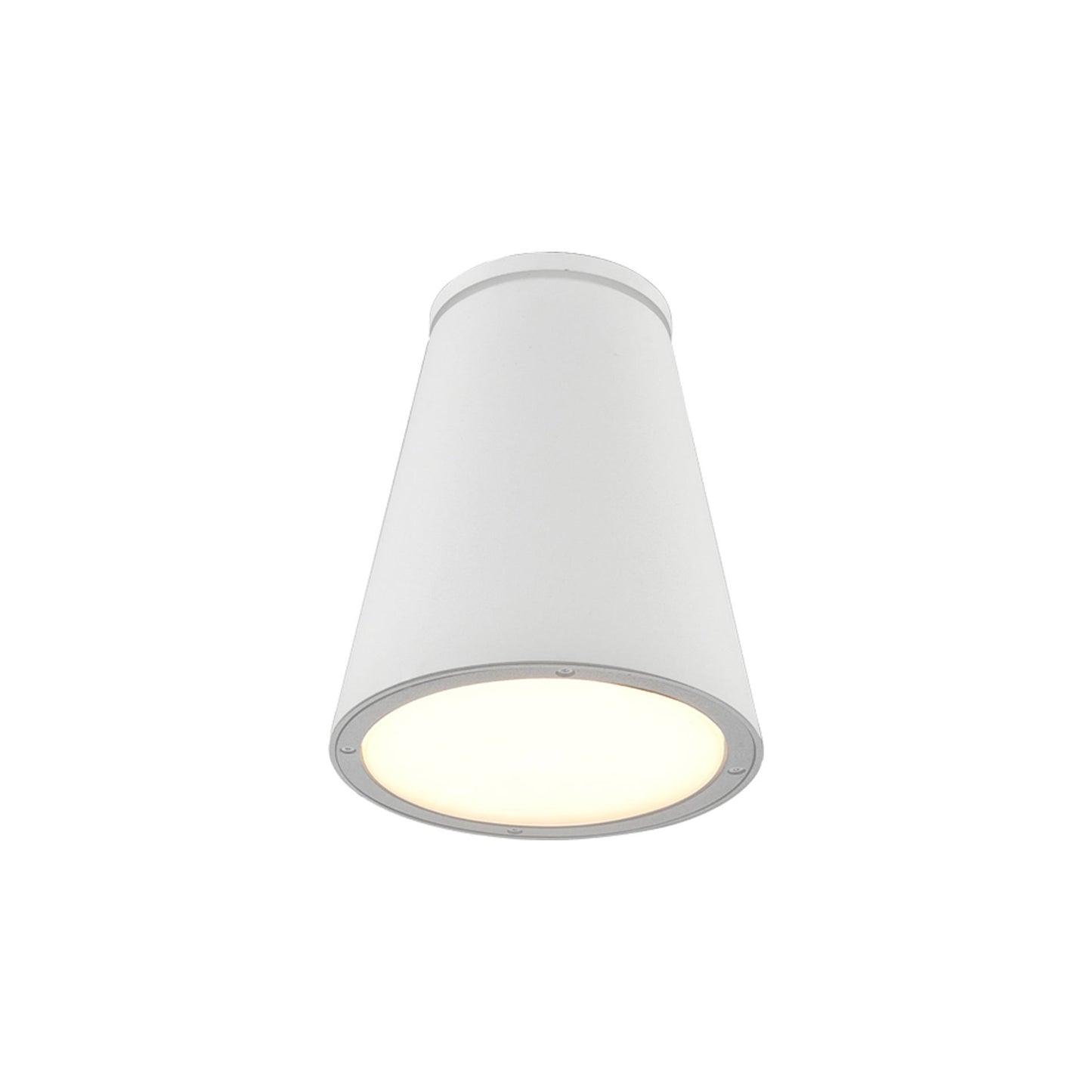 Hartford LED Semi Flush Ceiling Light in White (Large).