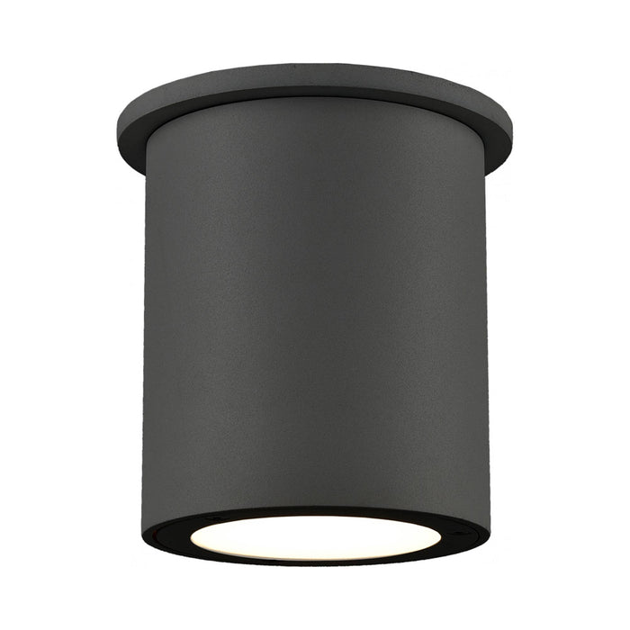 Lamar Outdoor LED Flush Mount Ceiling Light in 4.25-Inch/Black.