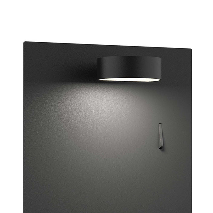 Dresden LED Puck Wall Light With Shelf in Detail.