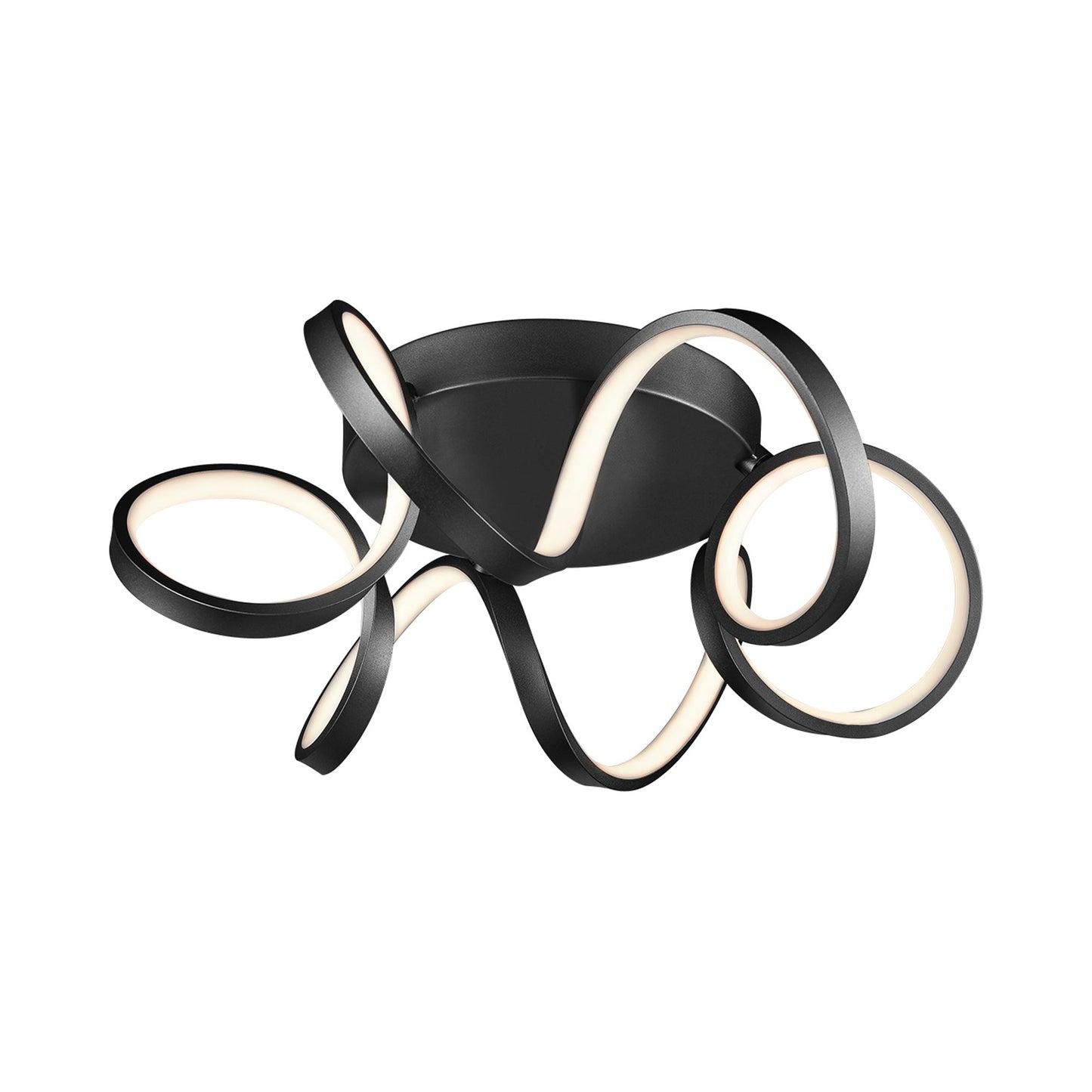 Synergy LED Semi Flush Mount Ceiling Light in Black.