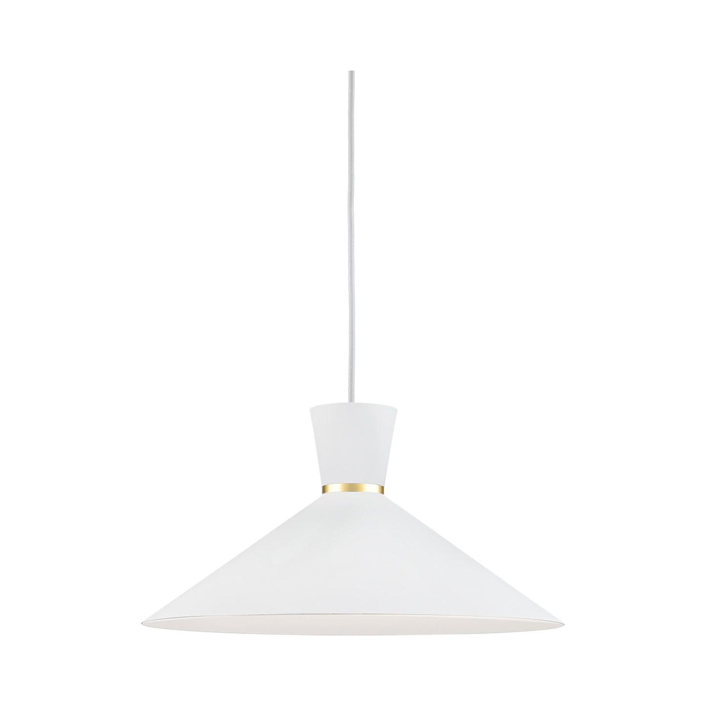 Vanderbilt Pendant Light in White/Gold (Large).