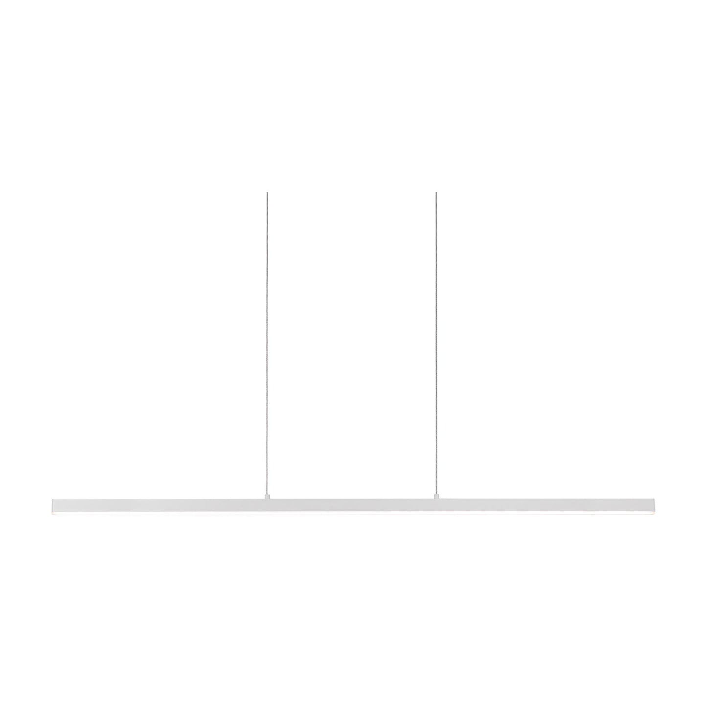 Vega LED Rectangular Pendant Light in White (56-Inch).