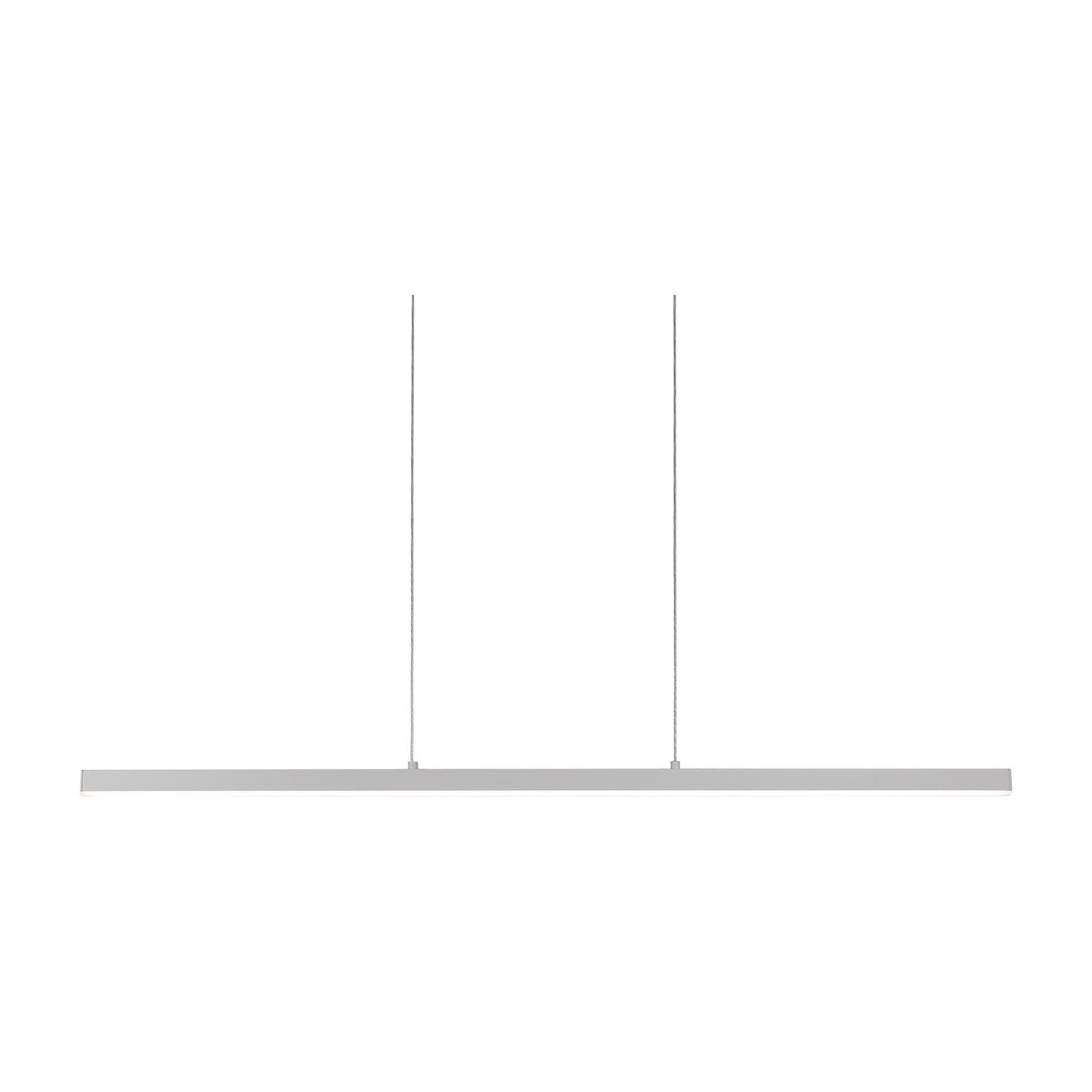 Vega LED Rectangular Pendant Light in Brushed Nickel (56-Inch).