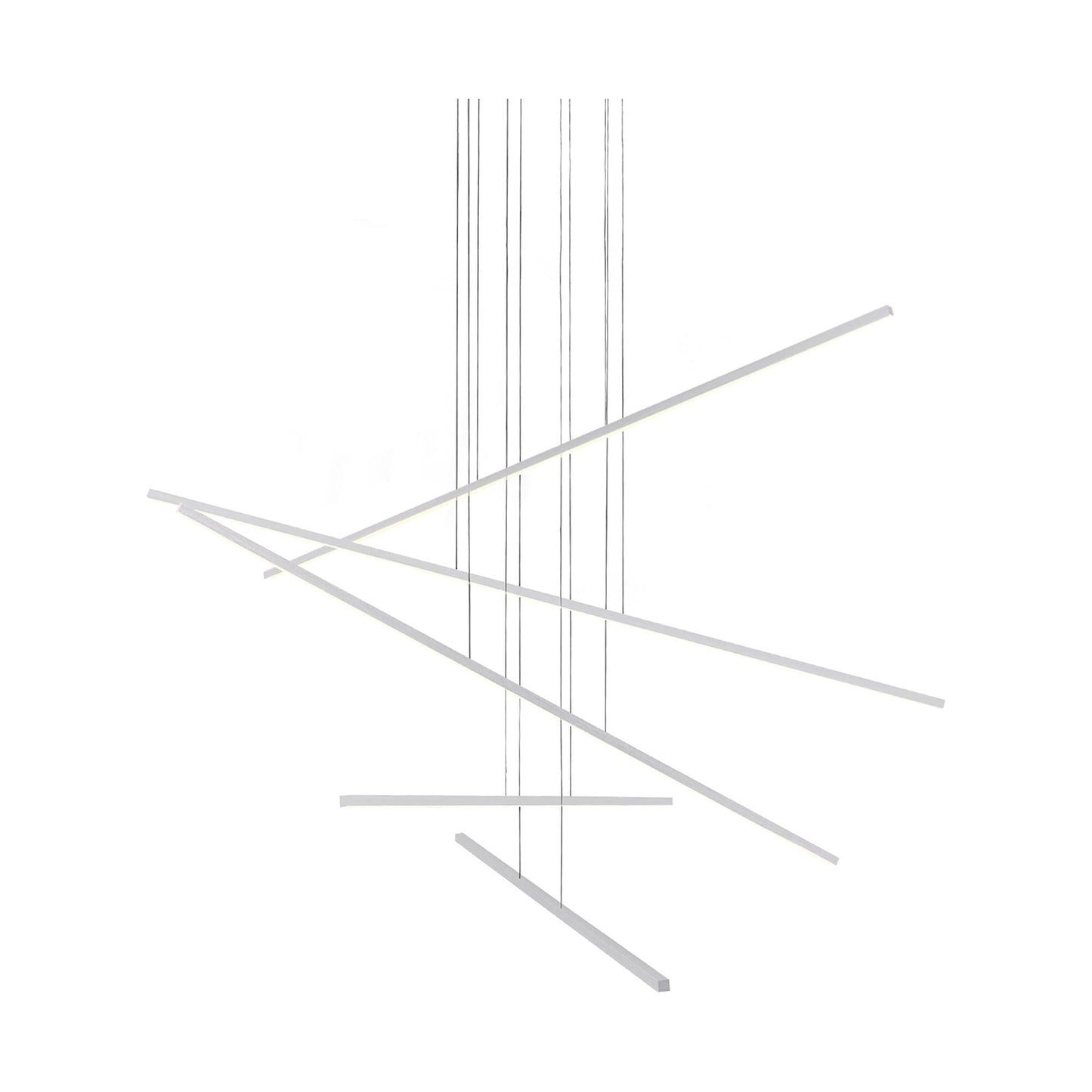 Vega Minor LED Multi Light Pendant Light in Brushed Nickel (5-Bar).