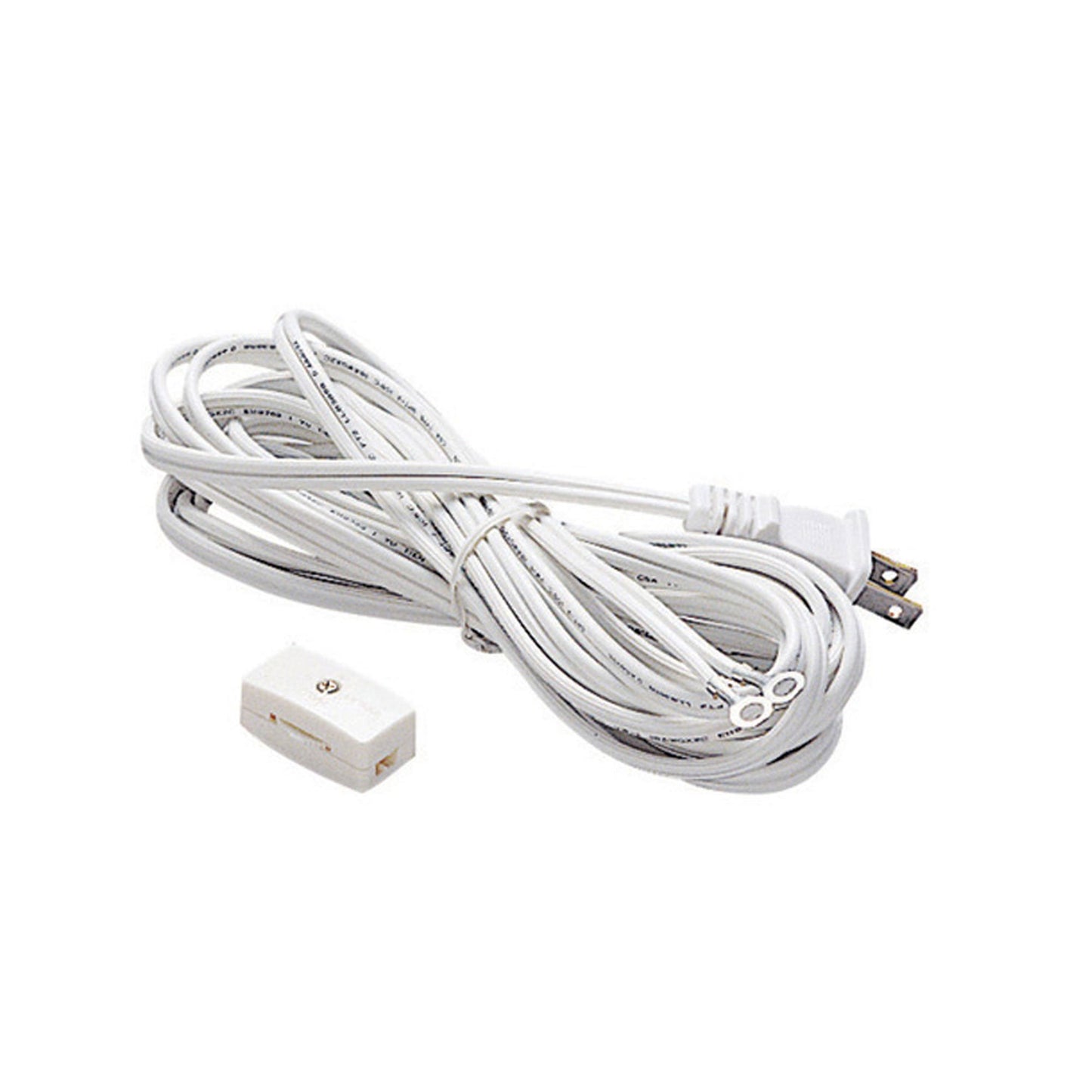 L Track Cord + Plug in White.