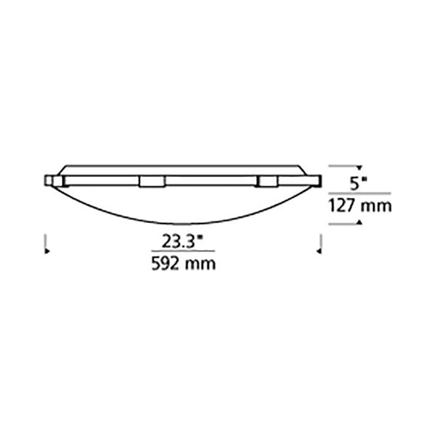 Lance LED Flush Mount Ceiling Light - line drawing.
