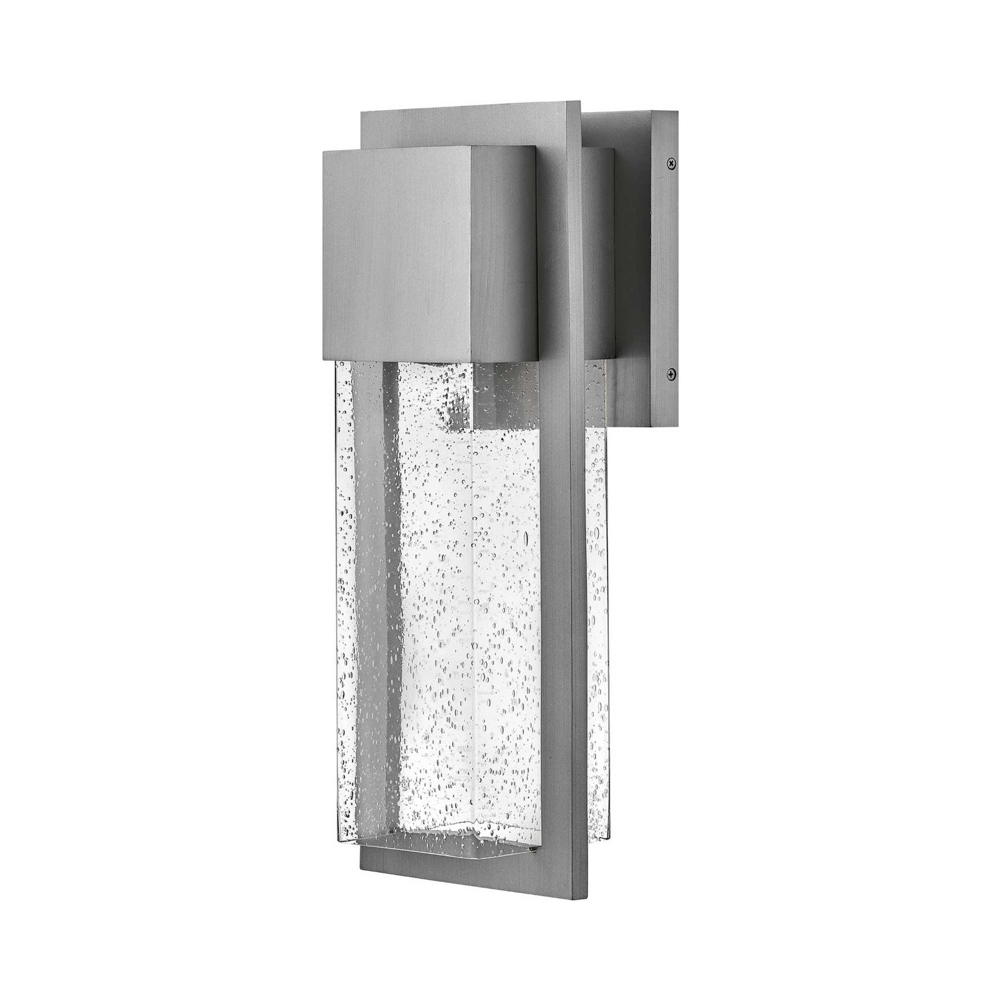 Alex LED Outdoor Wall Light in Antique Brushed Aluminum (Medium).