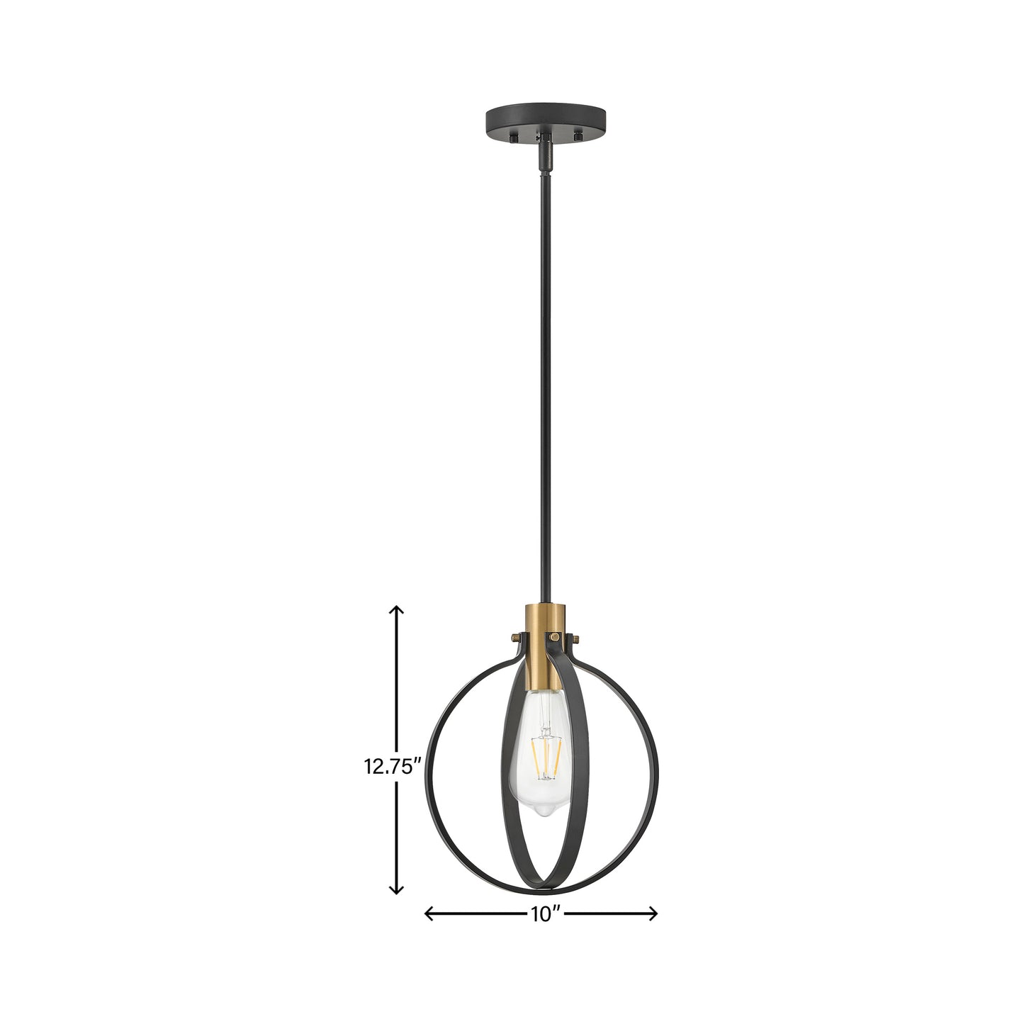 Cirque Pendant Light - line drawing.
