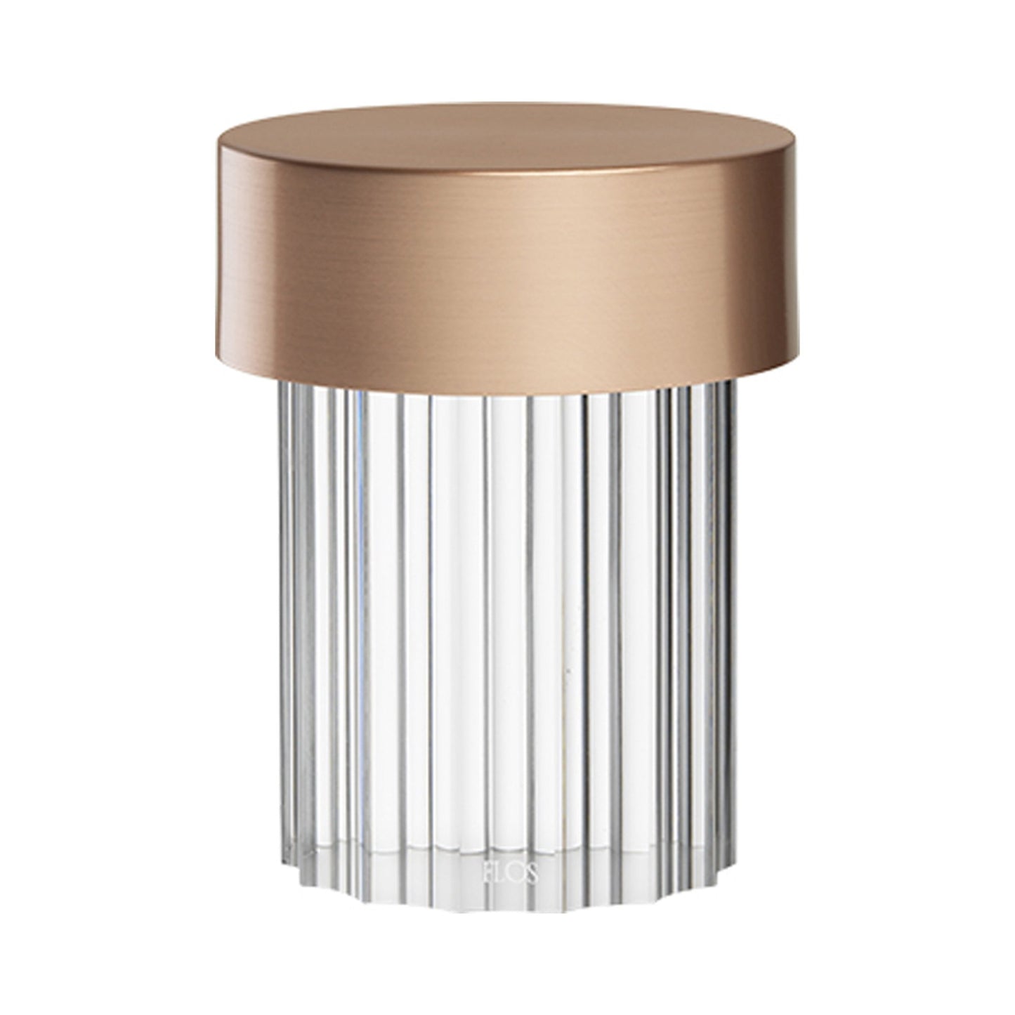 Last Order LED Table Lamp in Copper/Fluted Base.