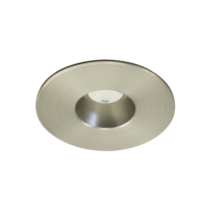 LEDme 1 Inch Round Open Reflector LED Downlight in Brushed Nickel.