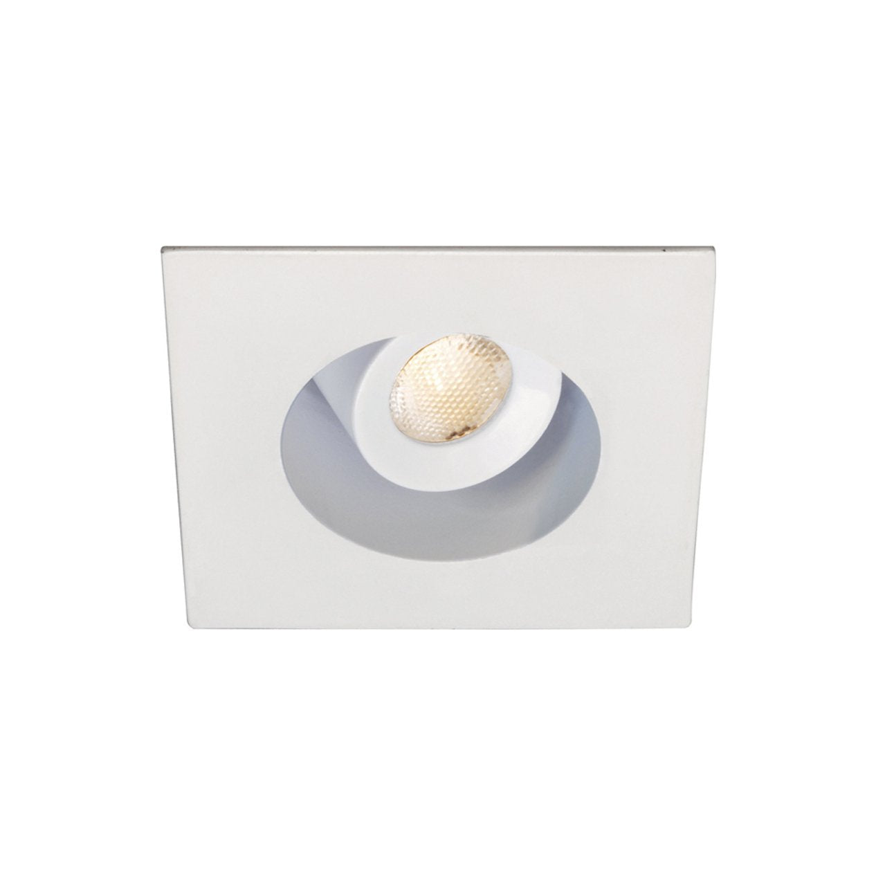 LEDme 1 Inch Square Adjustable LED Downlight in White.