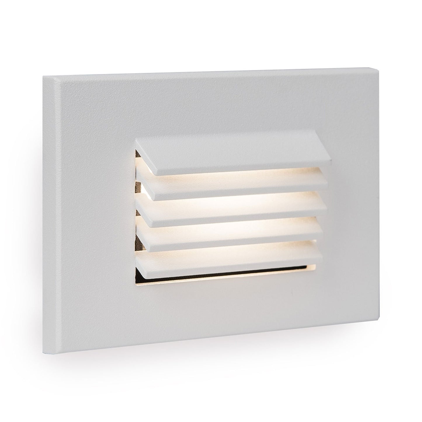LEDme Horizontal Louvered LED Step and Wall Light in Amber/White.