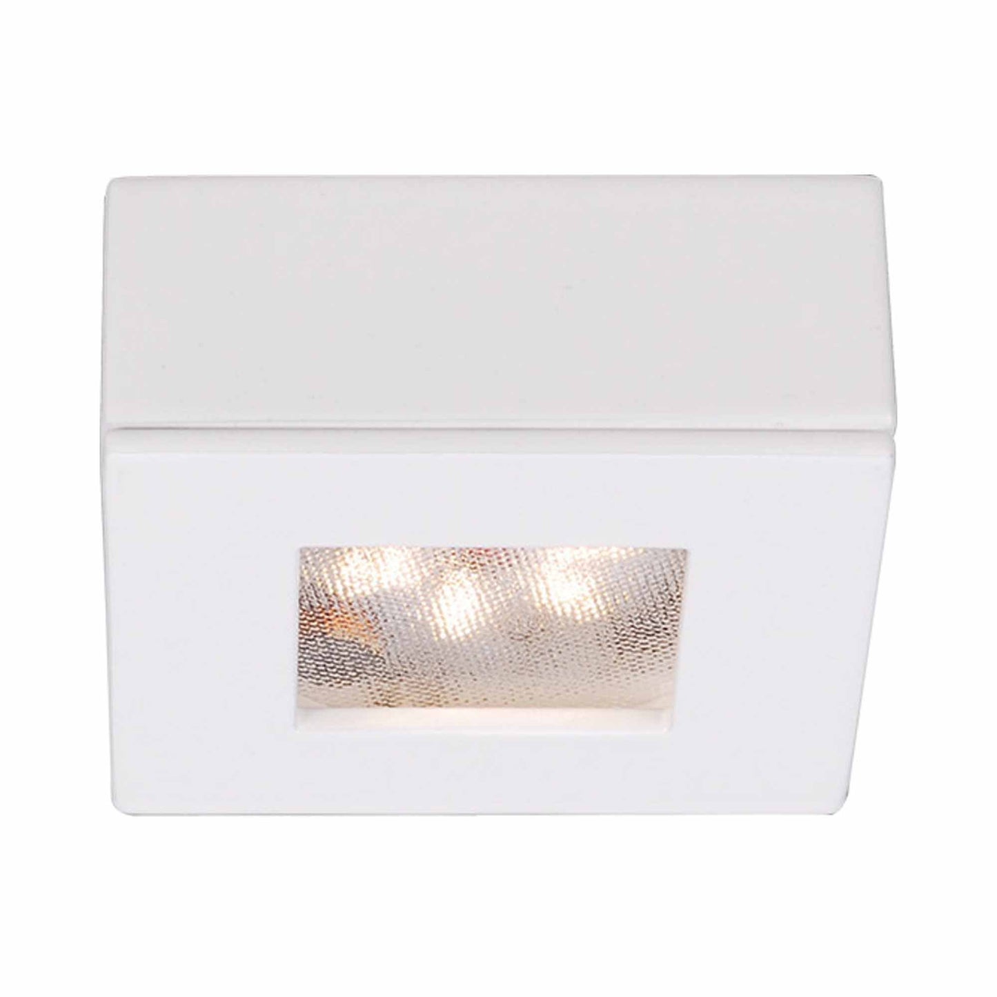 LEDme Square LED Button Light in White.