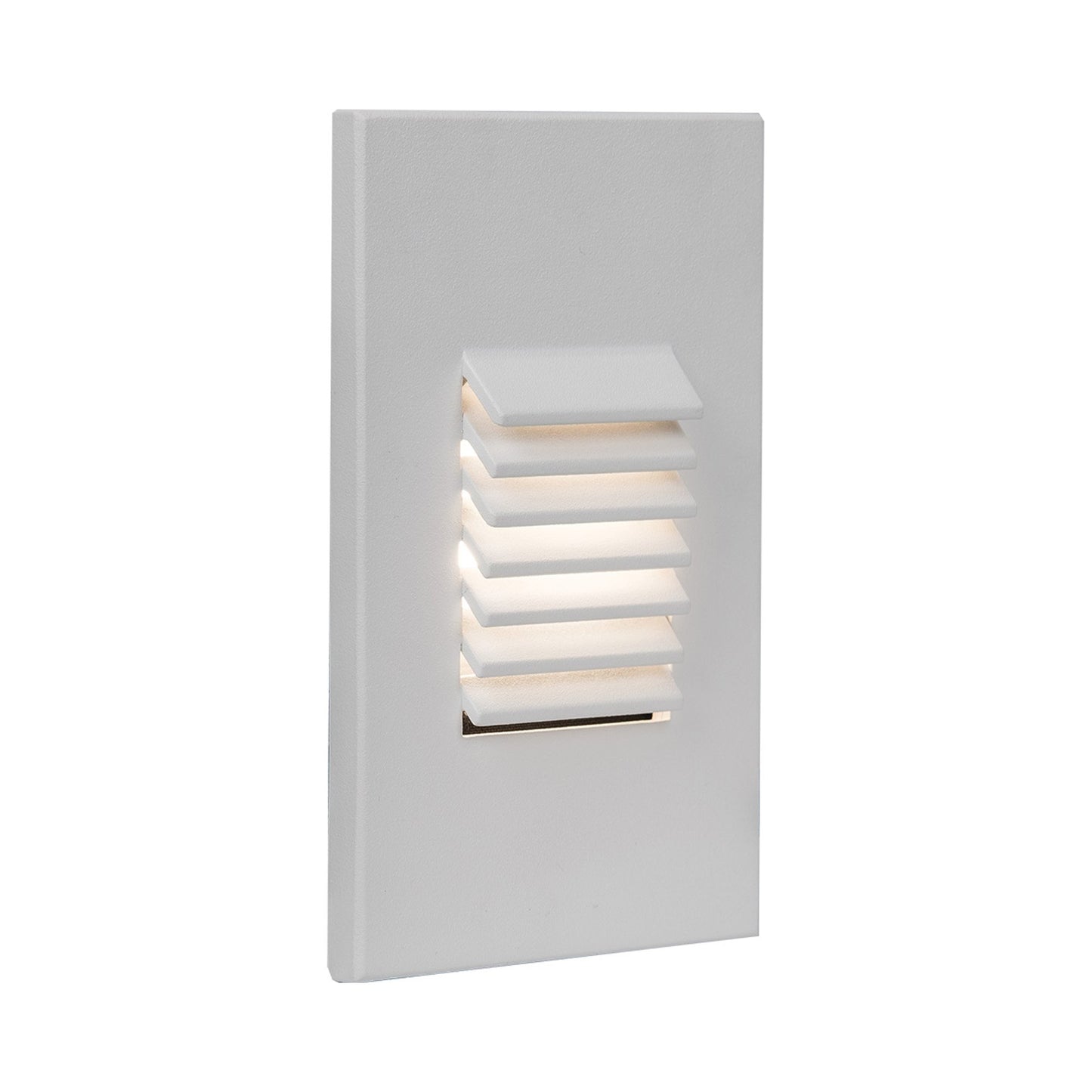 LEDme Vertical Louvered LED Step and Wall Light in Amber/White.