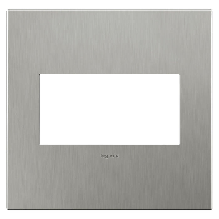 adorne® Cast Metals Wall Plate in Brushed Stainless Steel (2-Gang).