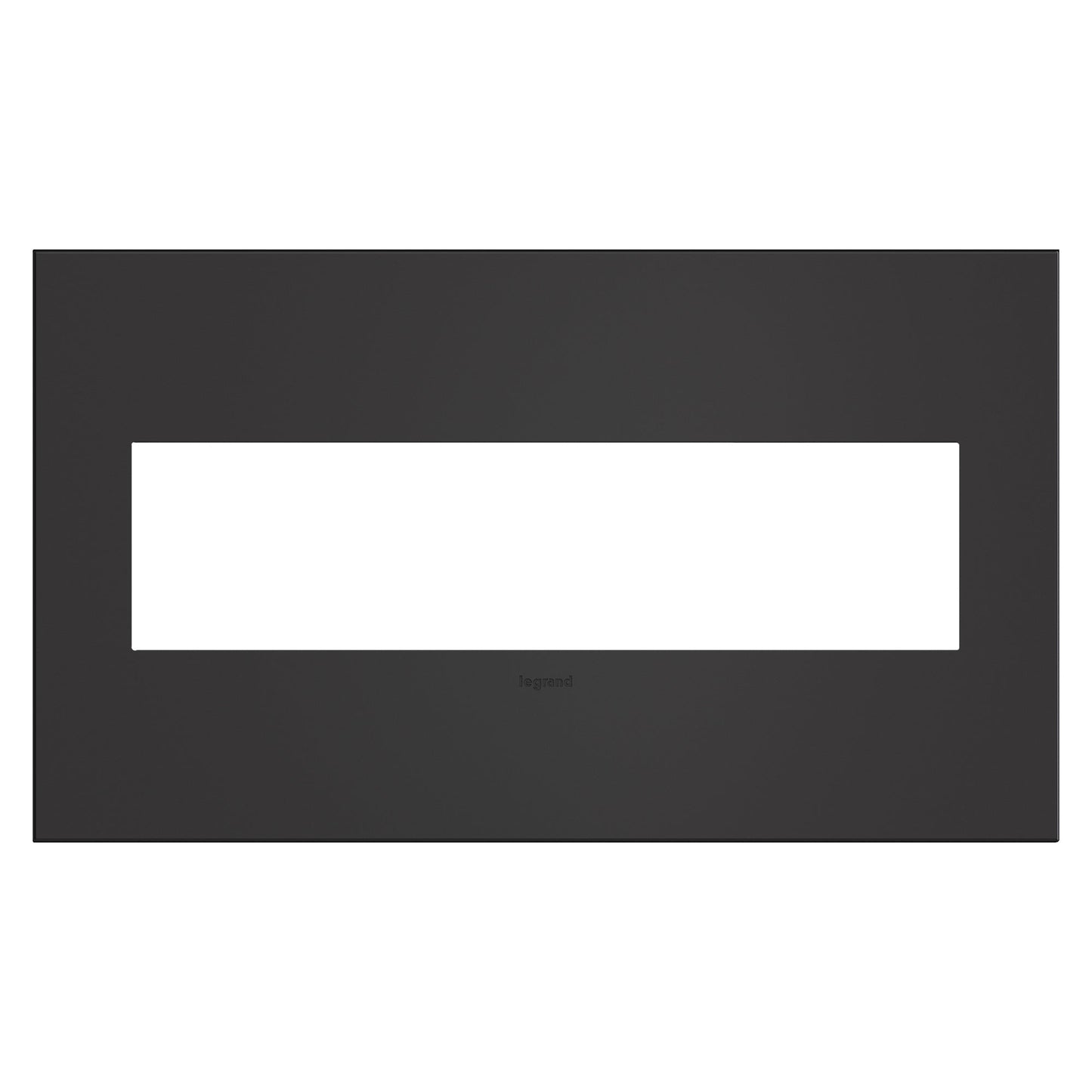 adorne® Cast Metals Wall Plate in Satin Black (4-Gang).