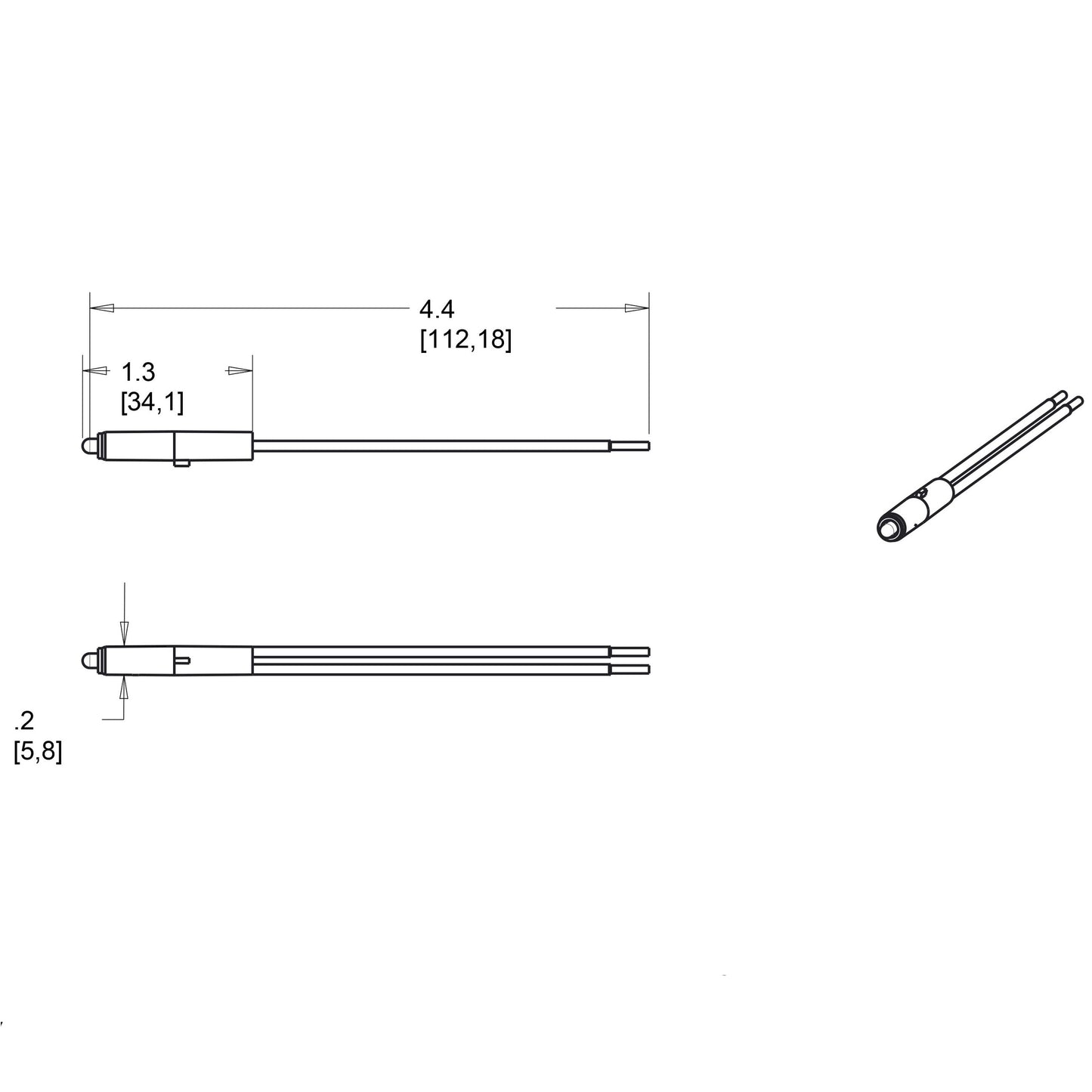 adorne® Locator Status Light - line drawing.