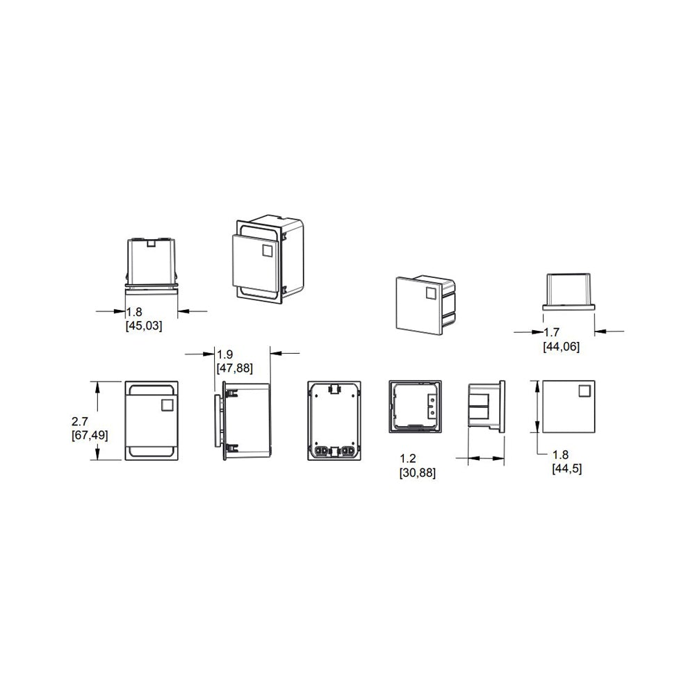 adorne® Portable Nightlight-Flashlight - line drawing.