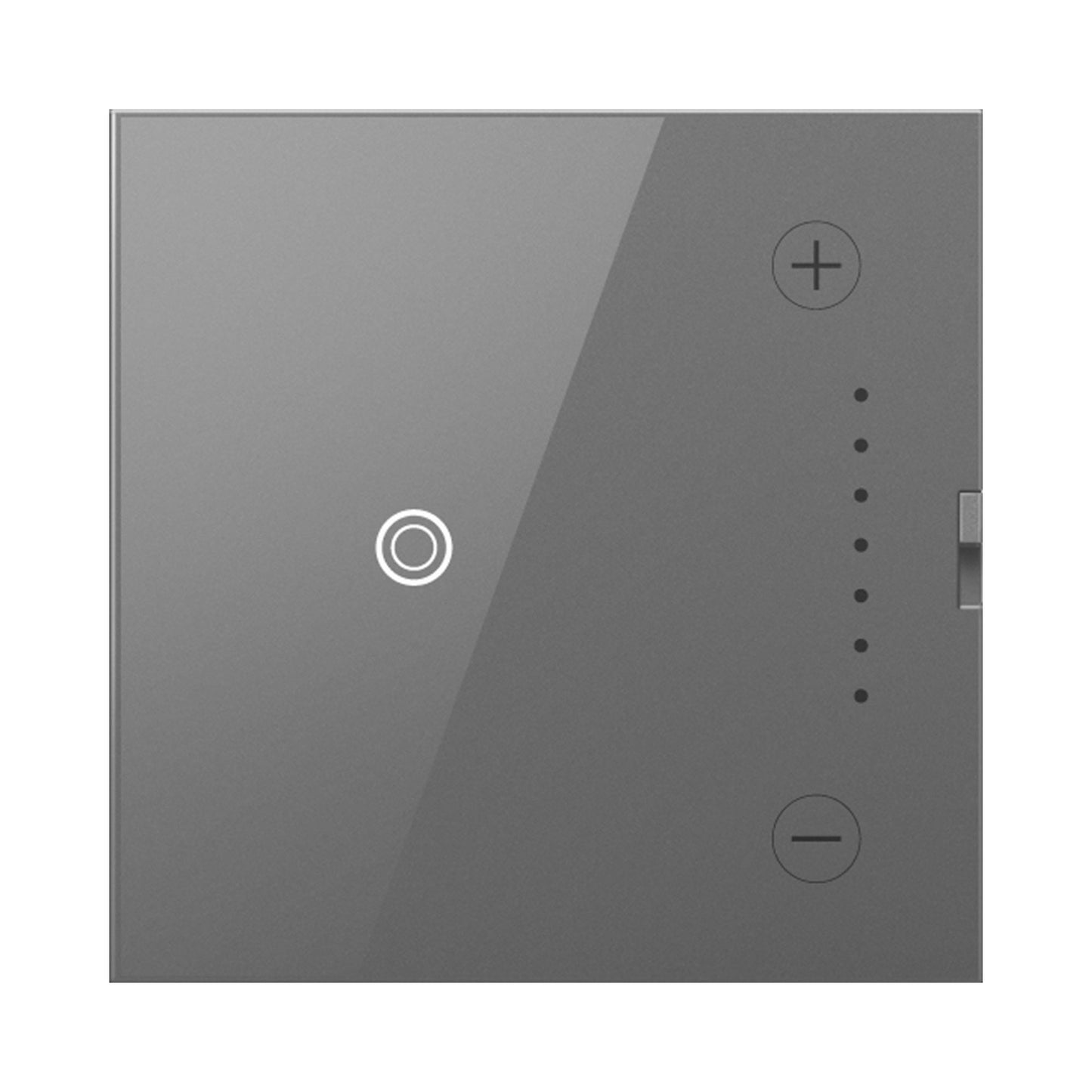 adorne® Touch Tru-Universal Dimmer in Magnesium.