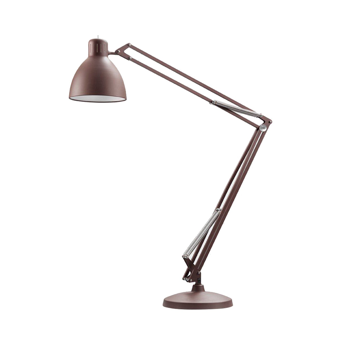 JJ Big LED Outdoor Floor Lamp in Rust Brown.
