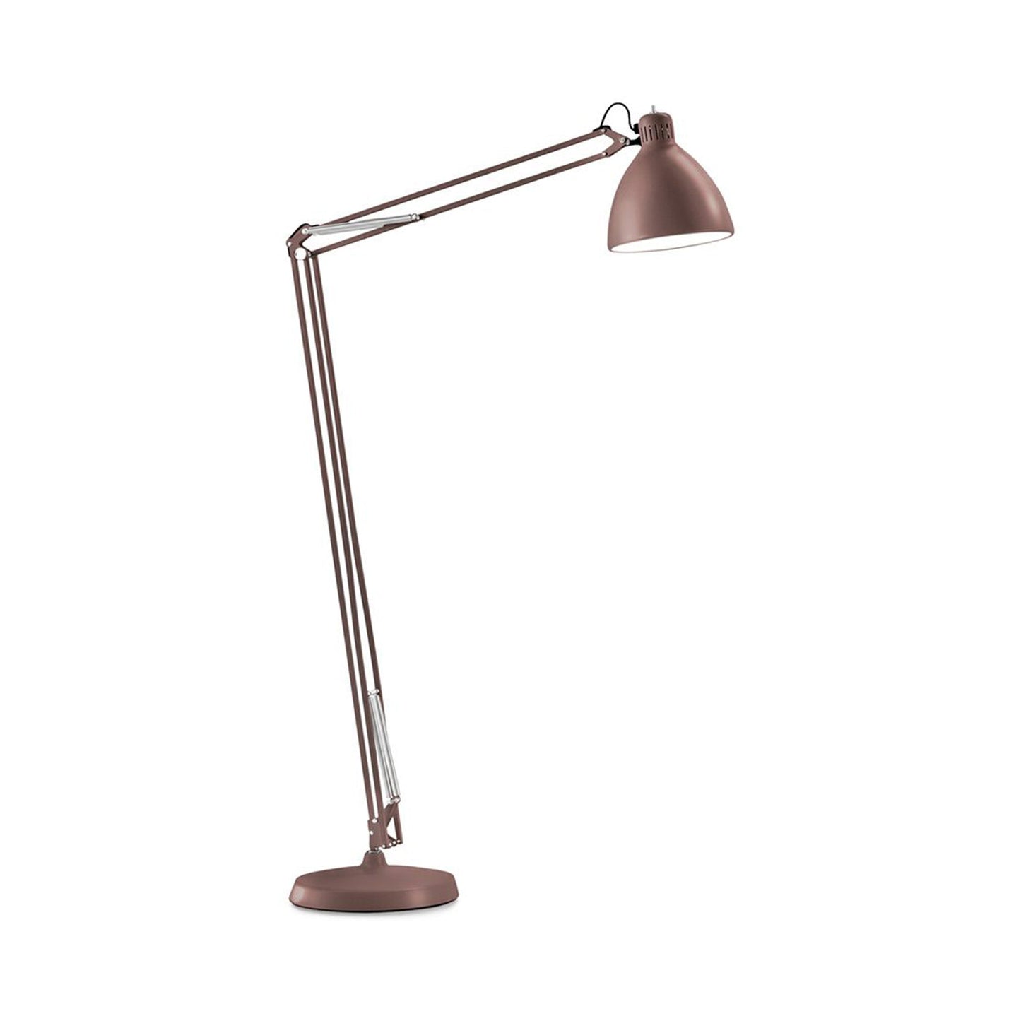 JJ Reading LED Floor Lamp in Rust Brown.