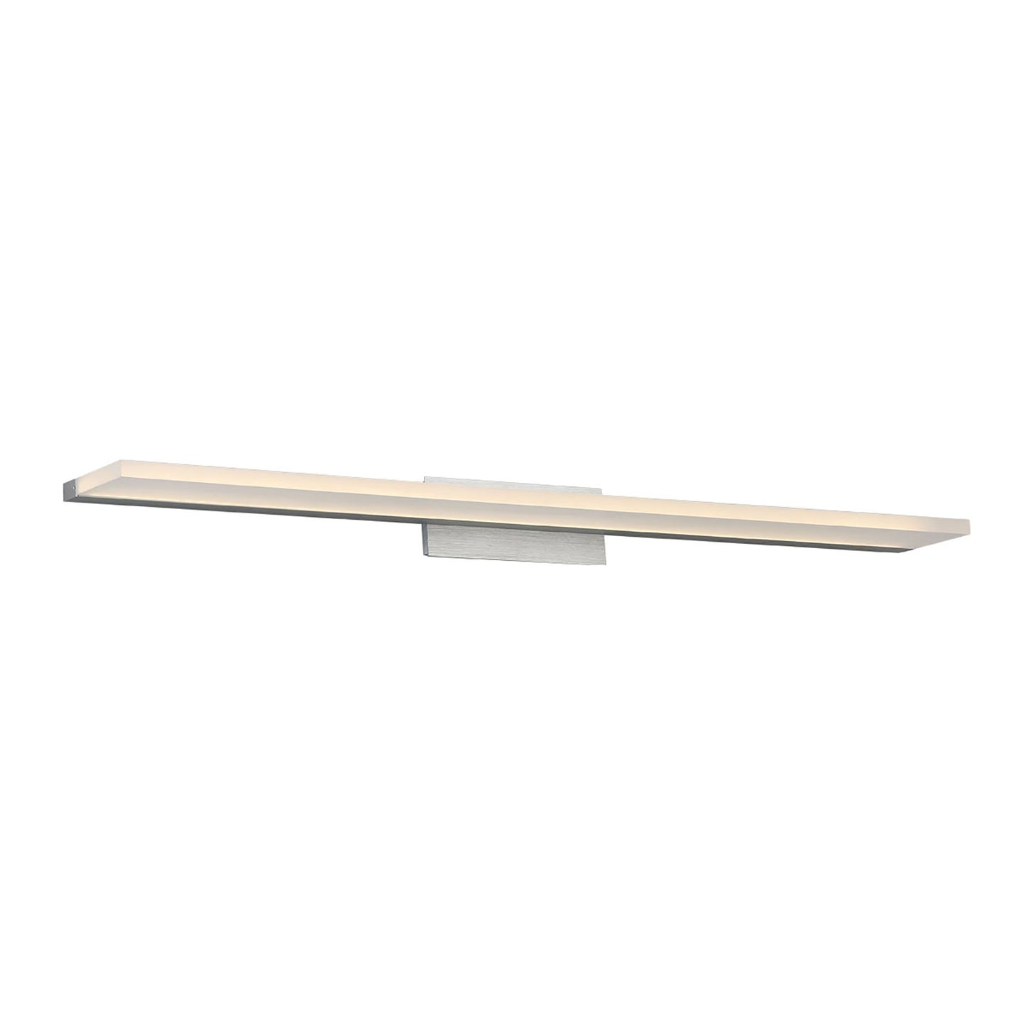 Level LED Bath Vanity Wall Light in Brushed Aluminum (Large).