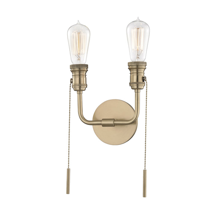 Lexi Wall Light in Aged Brass (2-Light).