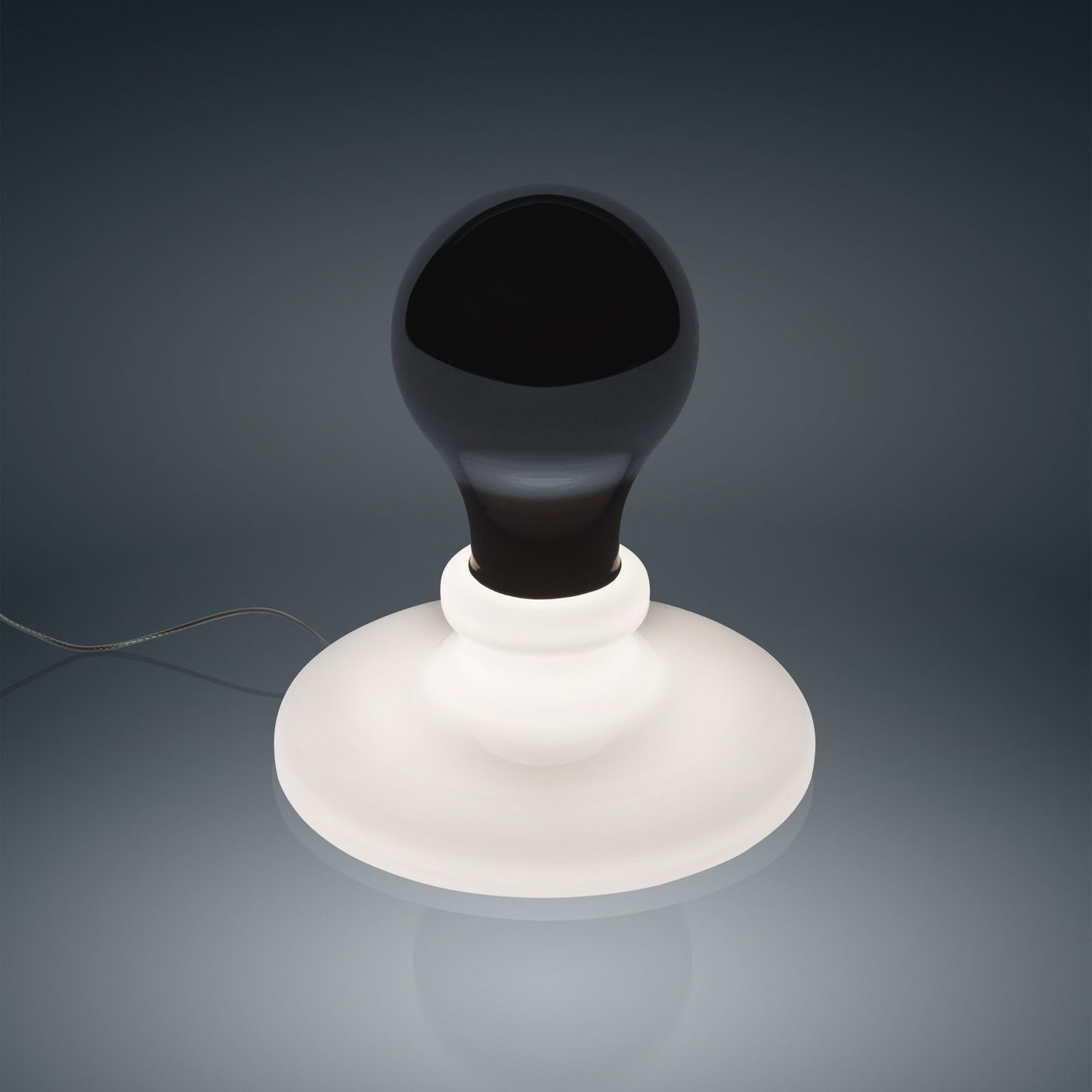 Light Bulb LED Table Lamp in Black.