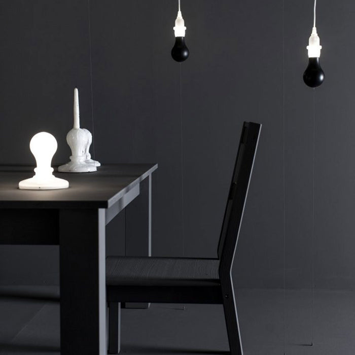Light Bulb LED Table Lamp in dining room.