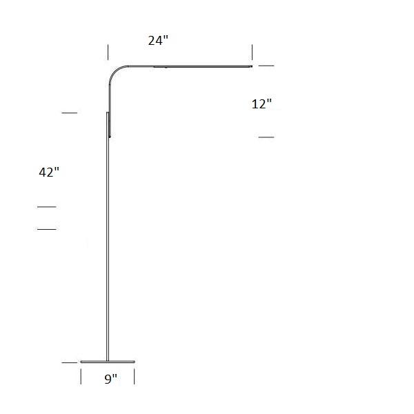 LIM L LED Floor Lamp - line drawing.