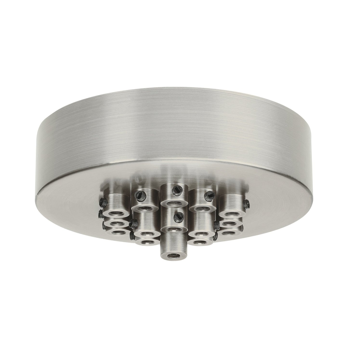 Line Voltage Round Mini Canopy in Satin Nickel (19-Port).