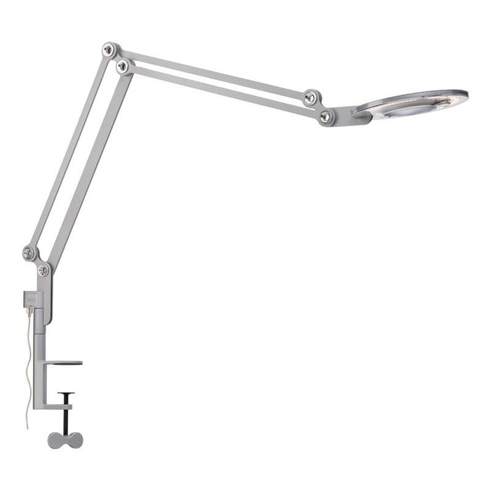 Link LED Table Lamp in Silver/Clamp (Medium).
