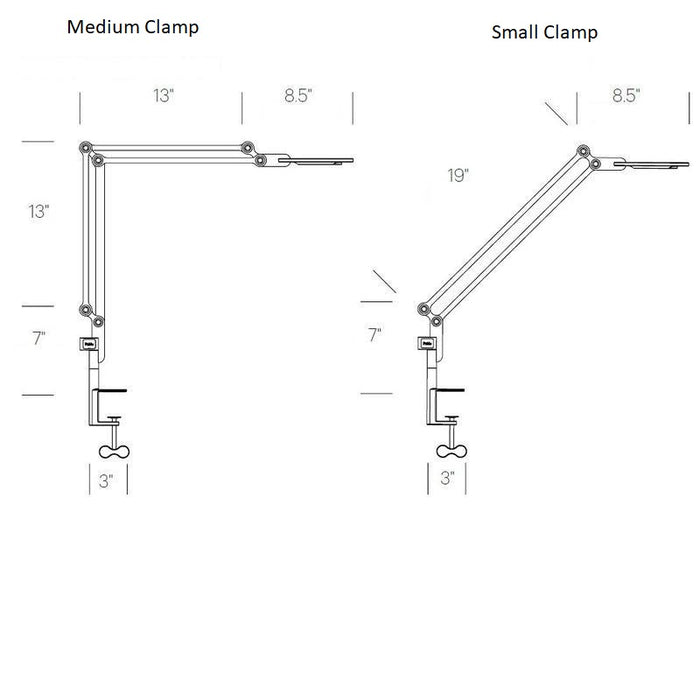 Link LED Table Lamp - line drawing.