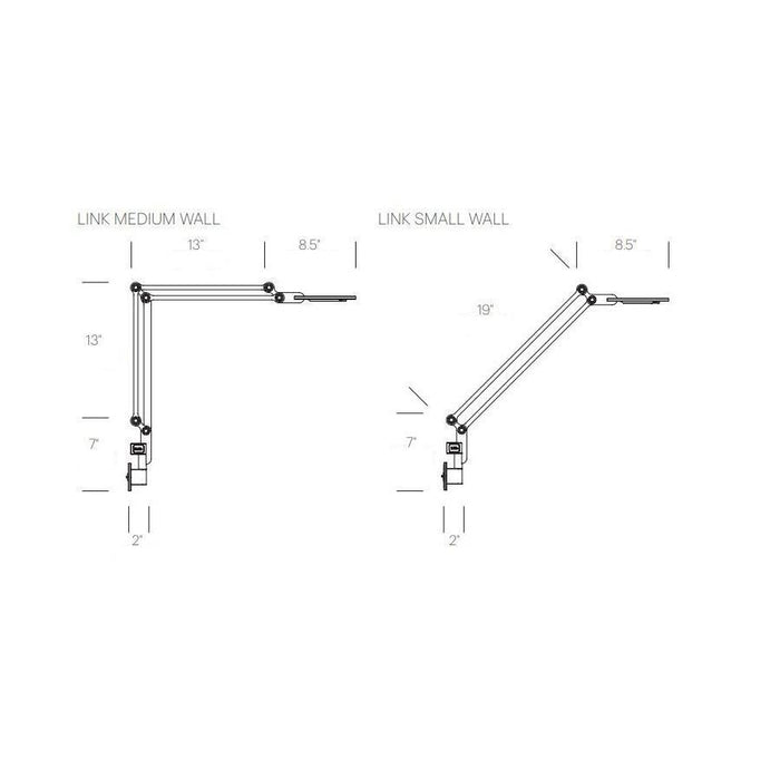 Link LED Wall Lamp - line drawing.