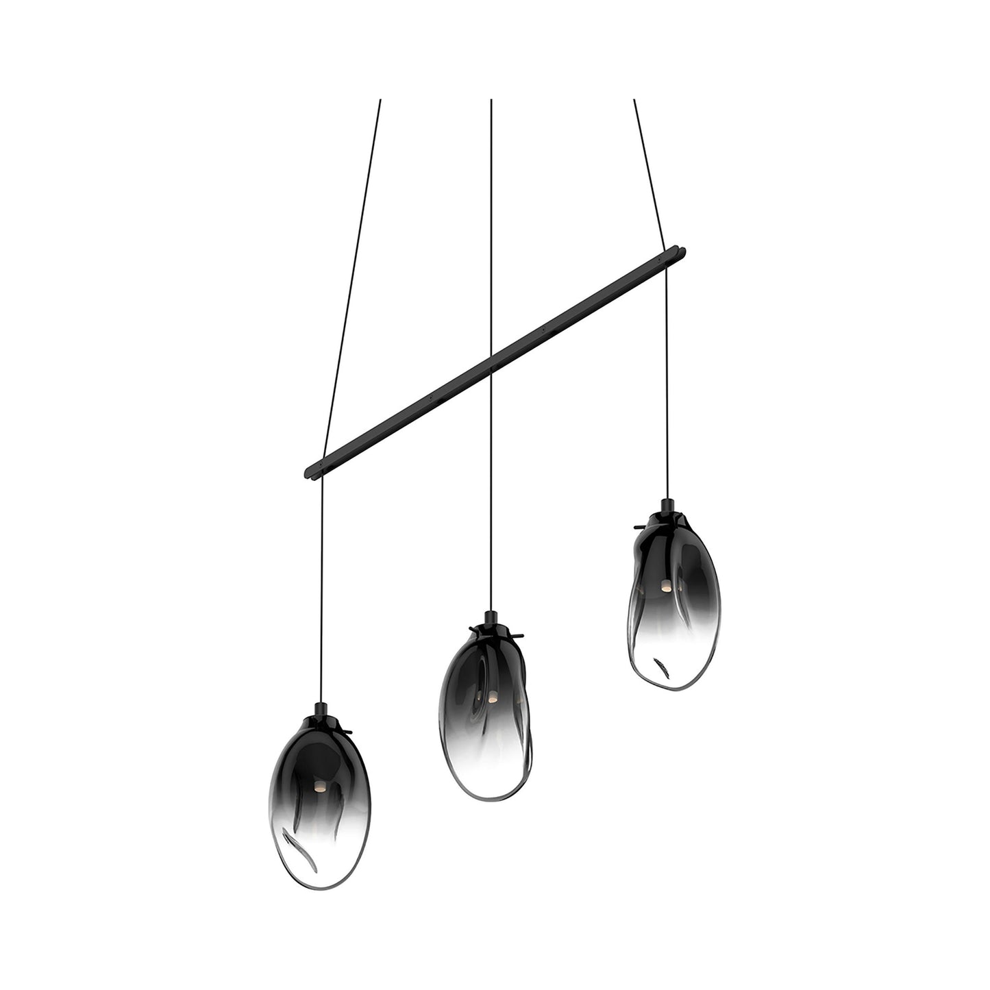 Liquid Linear Spreader LED Pendant Light in Smoke Fade.