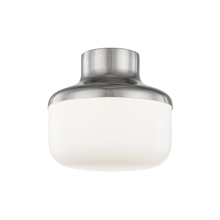 Livvy Flush Mount Ceiling Light in Polished Nickel (Small).