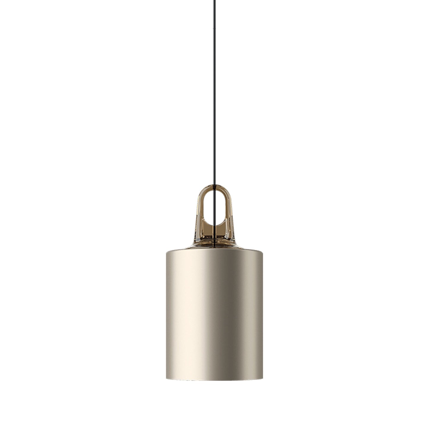 Jim Cylinder LED Pendant Light in Honey/Champagne.